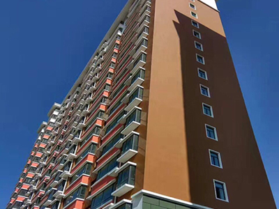 慶祝新佳天然真石漆漆河北黃驊工地施工進入沖刺階段